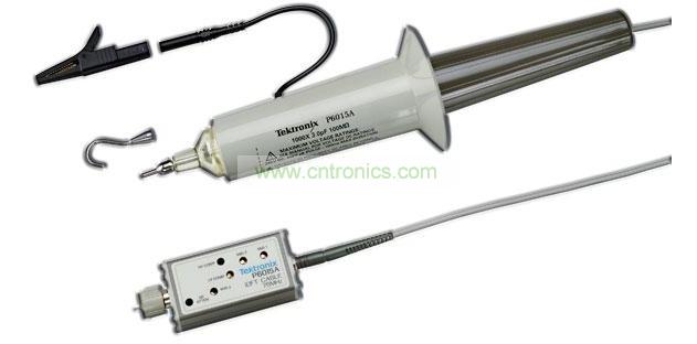 針對高壓測量推出的泰克P6015A是一種額定電壓高達20kV DC、峰值電壓可達40kV(100ms脈寬)的單端無源探頭