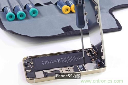 土豪金iPhone 5S拆解：內(nèi)部結(jié)構(gòu)升級(jí)，維修難度增加