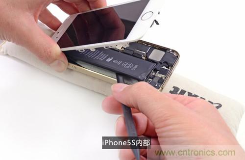 土豪金iPhone 5S拆解：內(nèi)部結(jié)構(gòu)升級(jí)，維修難度增加