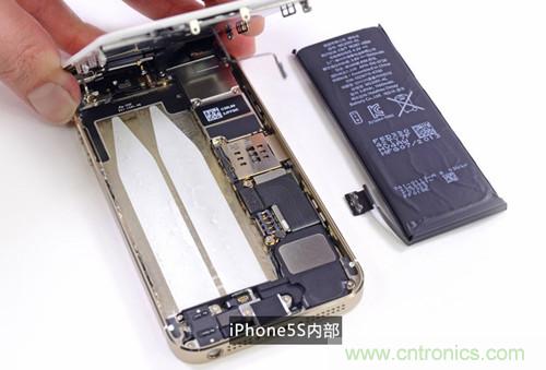 土豪金iPhone 5S拆解：內(nèi)部結(jié)構(gòu)升級(jí)，維修難度增加