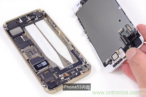 土豪金iPhone 5S拆解：內(nèi)部結(jié)構(gòu)升級(jí)，維修難度增加