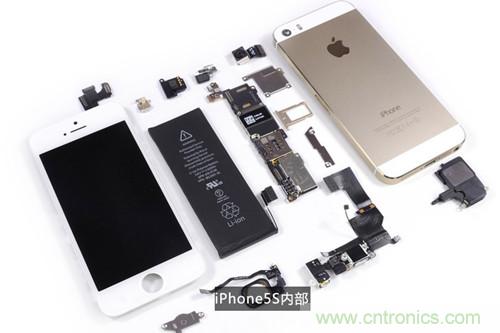 土豪金iPhone 5S拆解：內(nèi)部結(jié)構(gòu)升級(jí)，維修難度增加