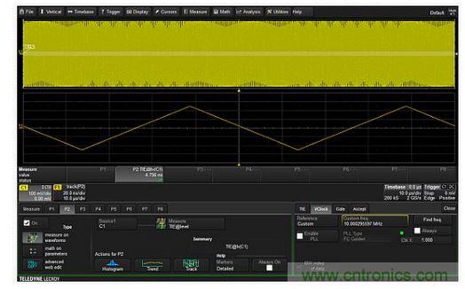 使用TIE參數(shù)軌跡可以繪制出PM波形每個(gè)周期的瞬時(shí)相位與時(shí)間的關(guān)系圖，從而實(shí)現(xiàn)對調(diào)相信號的解調(diào)。