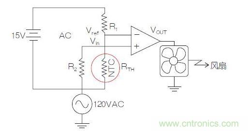 測溫電橋電路。