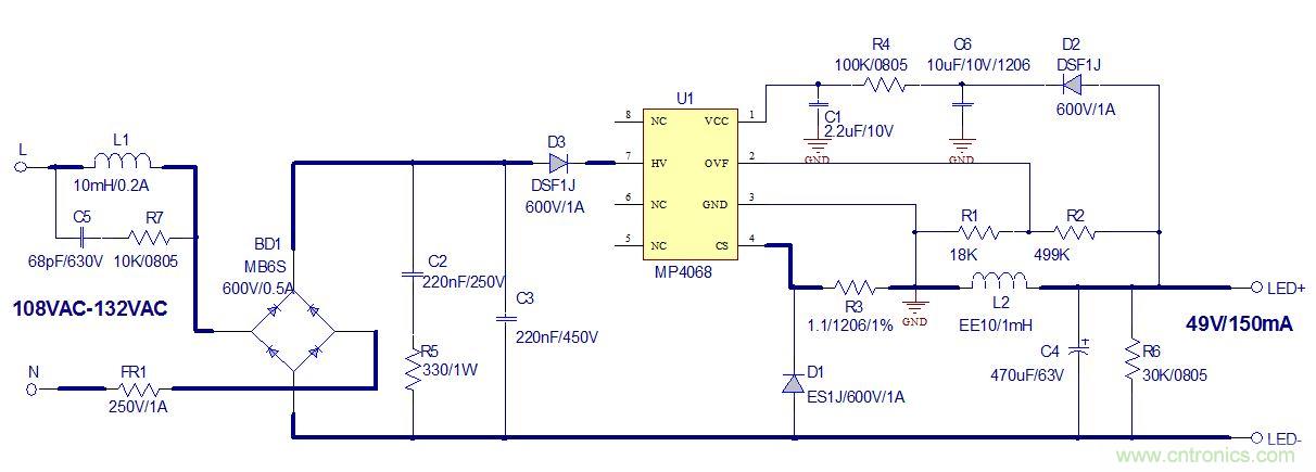 高兼容性、極簡(jiǎn)的可控硅調(diào)光LED方案設(shè)計(jì)