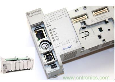 圖1：Allen-Bradley Micro850可編程邏輯控制器(PLC)的價格約為500美元，是高度堅固、可配置、隔離性和易用性方面的標(biāo)桿，盡管有PC/嵌入式計算設(shè)備的競爭，仍在工廠自動化領(lǐng)域中保持著強勢地位。