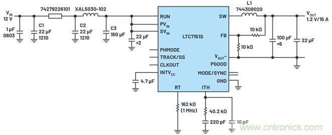 使用高效率、高頻率、低EMI DC/DC轉(zhuǎn)換器降低對(duì)陶瓷電容的電源要求
