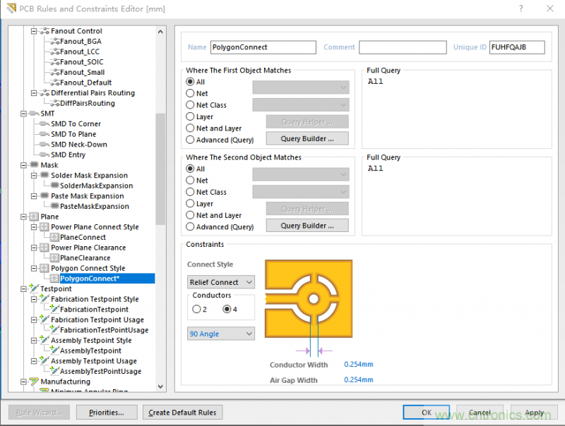 如何引腳接地十字焊盤，過孔完全接地?