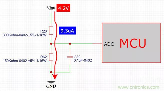 電池電壓偵測電路&ldquo;踩坑&rdquo;：分壓電阻的精度竟然是5%，不是1%