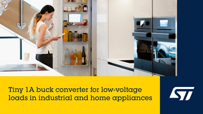ST 新款微型單片降壓轉(zhuǎn)換器，用于智能電表、家電和工業(yè)電源轉(zhuǎn)換器提供低電壓電源