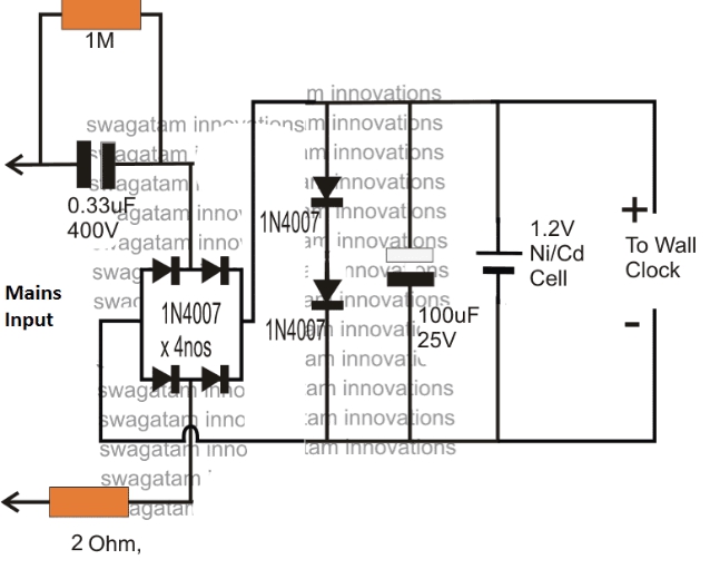 一個(gè)簡單的無變壓器1.5V DC電源電路 一個(gè)簡單的無變壓器1.5V DC電源電路