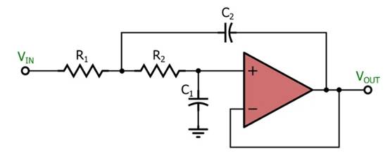 電感器輸出，運(yùn)算放大器輸入：二階有源濾波器簡介